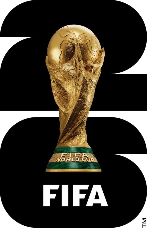 Biểu trưng chính thức của FIFA World Cup 2026, giải đấu diễn ra từ 11/06/2026 đến 19/07/2026.